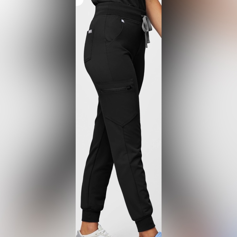 Figs Black High-Waisted Zamora Jogger Scrubs - Plus Size 5X